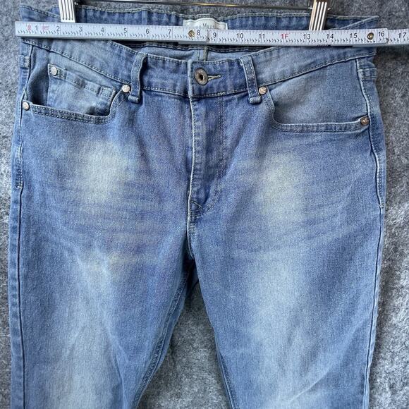 Smith & Mills Jeans Mens 34 Stretch Slim Classic Cropped - Picture 7 of 10